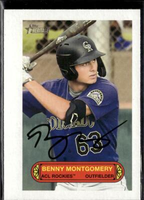 2022 Topps Heritage Minor League #73PU-5 Benny Montgomery 1973 Topps Pin-Up