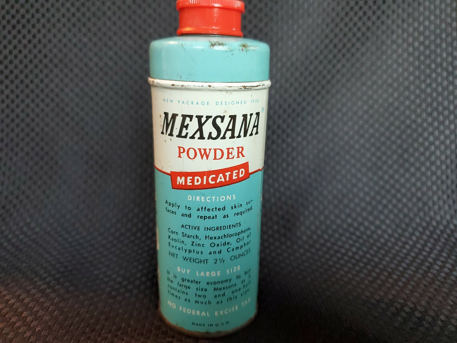 Vintage MEXSANA Medicated Powder Advertising TIN Great Graphics PROP | eBay