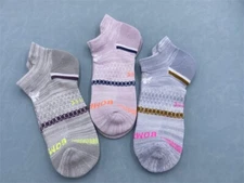 3 Pairs Bombas Women's All-Purpose Performance Ankle Sock Size M Multicolor
