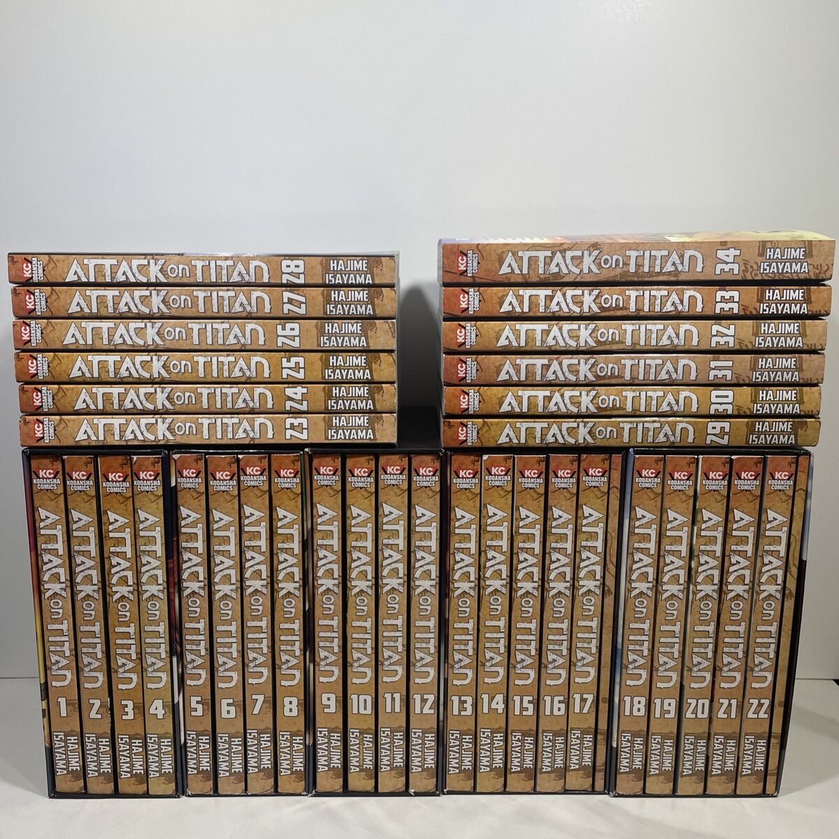 英語版 進撃の巨人 Attack on Titan 1-34 全巻 Attack On Titan Manga Vol 1-34 Complete Set English * Bonus