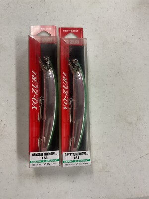 (2) Yo Zuri 3D Crystal Minnow 130mm Sinking Lure R1130-HNM  Save 