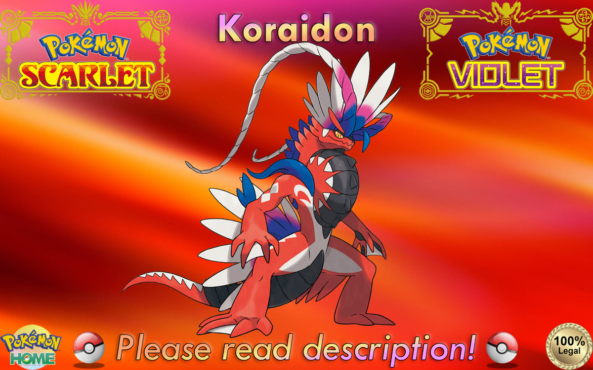 🍊Non-shiny Koraidon 6IV🍇Pokémon Scarlet/Violet (💯Legal)