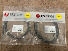 Count 2 FC CAT6 Ethernet Patch Cords RJ45 UTP 28AWG Copper NEW IN BAG 5 FT Grey