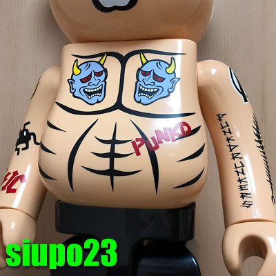 Medicom 1000% Bearbrick ~ Punk Drunkers PDS Aitsu Tottoo Ver Be