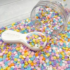 FAKE 5MM Macaron Color Round Dot Polymer Clay Sprinkle NOT EDIBLE D32-22