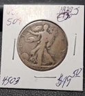 USA 1929-S 50 cents Walking Liberty half dollar  old silver coin  #4503