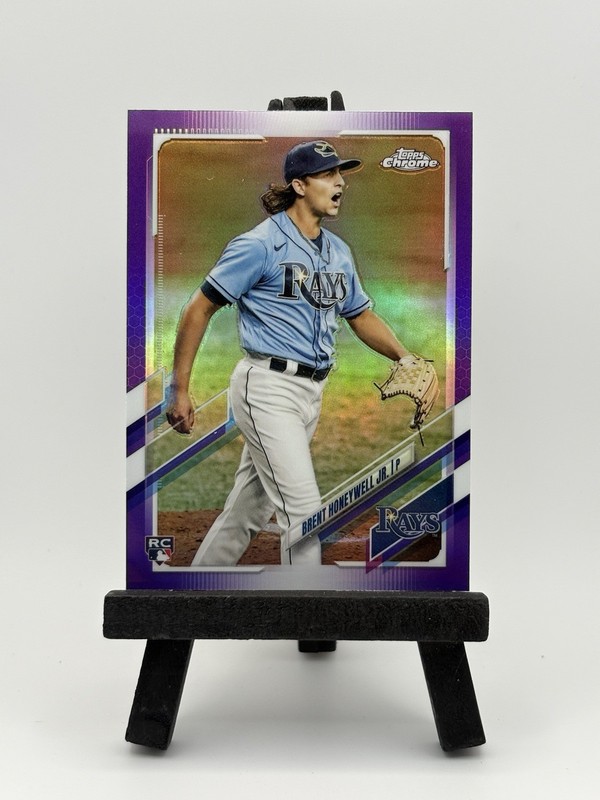 Topps 2021 Chrome Update Brent Honeywell Jr. #USC59 Tampa Bay Rays Purple RC