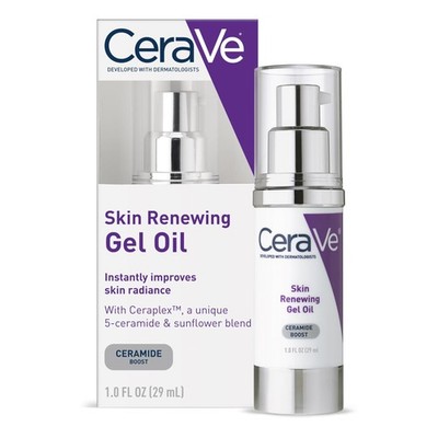 Skin Renewing Gel Oil, Daily Hydrating Serum For Face With CeraPlex & Hyaluro...