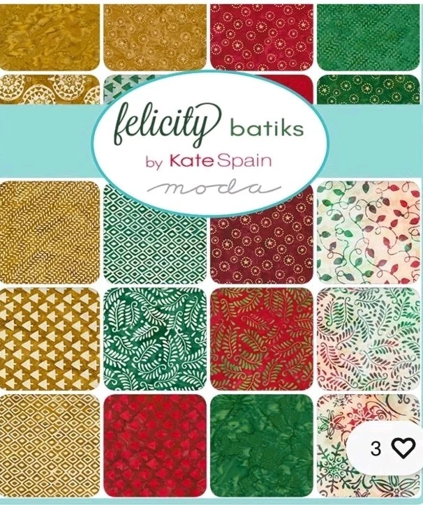 Felicity Batiks Moda Fat Quarter Bundle -34, tela de edredón precortada de algodón 18"x22" Foto 4 de 4