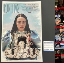 POOR THINGS SIGNED 12x18 PHOTO EMMA STONE MARK RUFFALO +2 wEXACT VIDEO PROOF COA