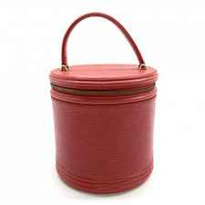 Louis Vuitton Cannes Epi Leather Handbag Vanity Bag Red M48037 Authentic
