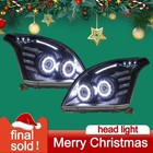 For Toyota Prado 120 Series 02-09 LED Headlights Pair Front Lamp Angel Eye Black