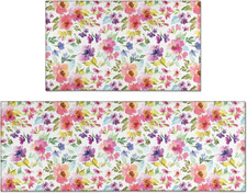 Kitchen Mats for Floor Sets of 2 Piece Farmhouse Kitchen Rugs Non Slip Washable,