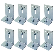8 Pack Garage Door Track Jamb Bracket J6, Heavy Duty 12 Gauge Steel Garage Do...