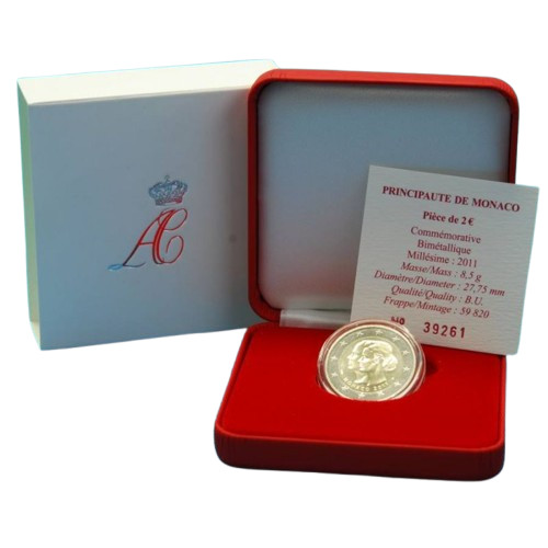 Monaco 2 Euros Commémo. BU 2011 - Mariage Prince Albert II et Princesse Charlène