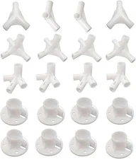 20Pcs White Tent Replacement Spare Parts, Canopy Fitting, Spare Parts for 10'X30