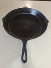 VINTAGE #14 (U.S )TRIPLE NOTCH LODGE CAST IRON SKILLET WITH HEAT RING