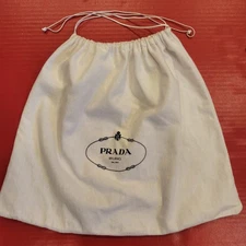 Authentic Cotton Flannel PRADA MILANO Dustcover Bag 18"x15 Luxury'