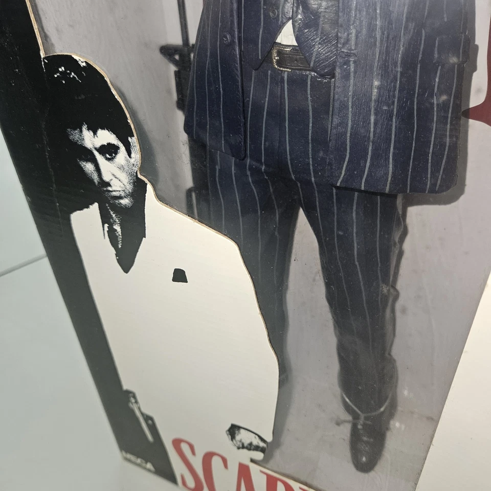 "Figura de lujo Scarface 18"" 2007 NECA Reel Toys Tony Montana traje azul" Foto 3 de 4