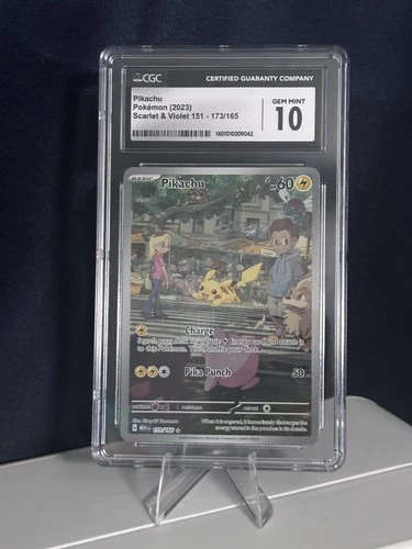 Pokemon Pikachu 173/165 Illustration Rare Scarlet Violet 151 - CGC 10 English