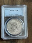 1928-S Silver Peace Dollar, PCGS XF45, Scarce Date!
