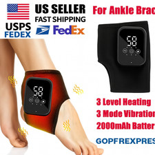 2PCS Electric Heated Foot Ankle Massager Air Compression Vibration Circulation