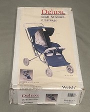 Vintage Welsh Deluxe Doll Carriage Stroller Reversible Handle NIB Rare Clean