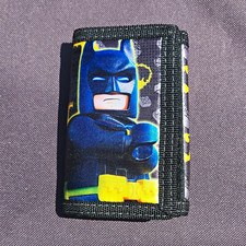 LEGO Batman Movie Boys Trifold Organizer Wallet Black Blue Yellow Card Holder