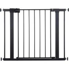 Pressure Mount Walk-Through Gate 29-38" for Kids & Pets, Black 🔒