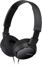 Sony MDR-ZX110 Headphones: Closed-back, Foldable, Black MDR-ZX110 B 