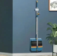 Long Handled Dustpan and Brush Set Strong Metal Handle Dust Pan & Broom Sweeper