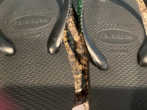 LORI JACK HAVAIANAS FLIP FLOP SIZE 37-38. GREEN WITH SWAROVSKI CRYSTALS - Picture 3 of 10