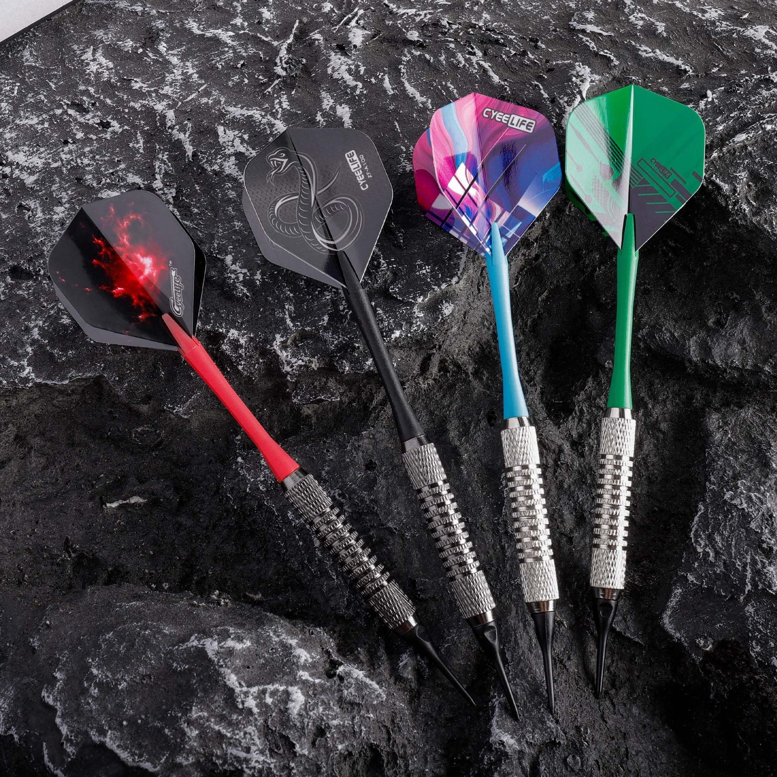 CyeeLife Darts Plastic Tip - 18pcs Soft Tip Darts Set for Electronic Dart Board