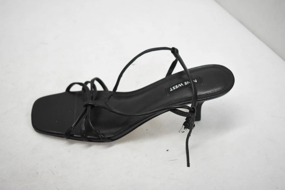 Nine West Shoes Womens Size 8 Black Strappy Slingback Heeled Sandals Square Toe - Image 2 of 4