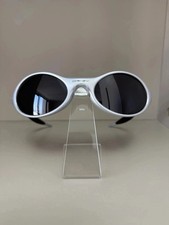 Oakley Eye Jacket Polarized Sunglasses Silver Frame Black Lenses Vintage Style