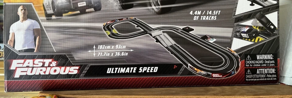 JUEGO DE CARRERAS RÁPIDO N FURIOUS CON 2 COCHES SLOT, PISTA DE 14 FT COLECCIONABLE A BATERÍA Foto 2 de 4