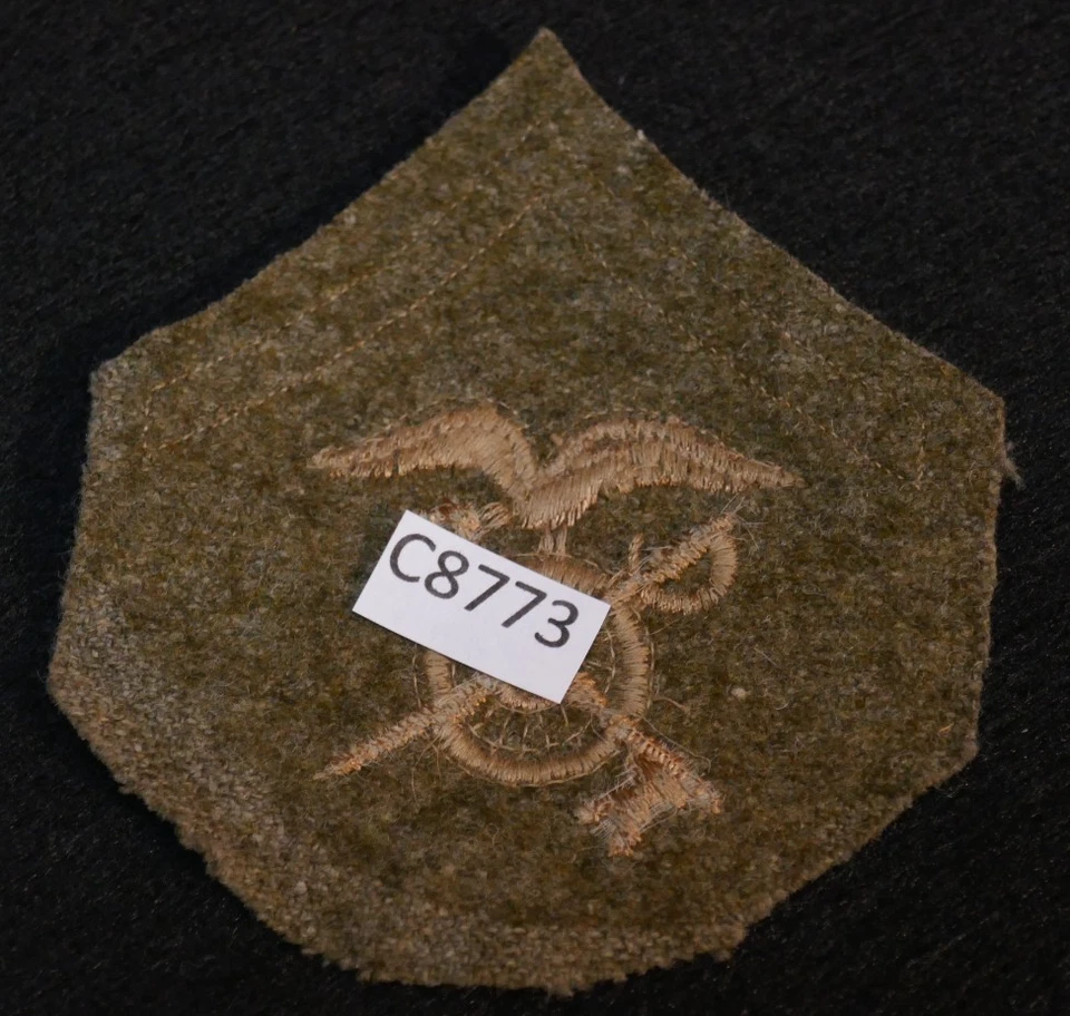 WWI US Army Quartermaster Corps QMC Private First Class PFC Rank Patch - Wool - Image 3 of 3