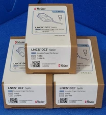 LOT of 3 Masimo LNCS DCI Adult Reusable SpO2 Sensor - REF 1863 NEW