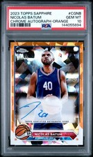 2023 Topps Chrome Sapphire Edition Nicolas Batum Auto Orange /25 PSA 10! POP 1!