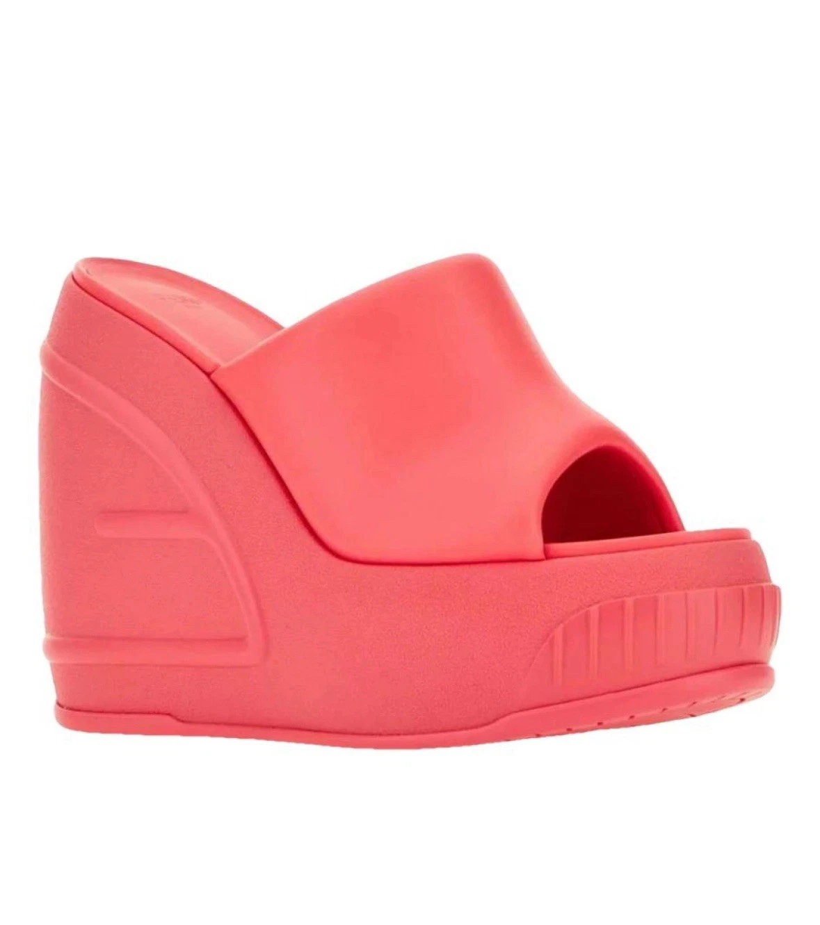 Sandali con zeppa Fendi rosa baciato FF taglia 39 vendita al dettaglio $ 1.075 nuovi con scatola