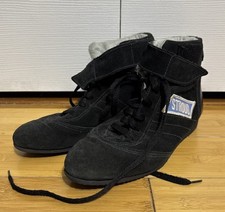 Vtg Womens Auto Pro Racing Shoe Motorsport SFI 3.3/5 Black Suede