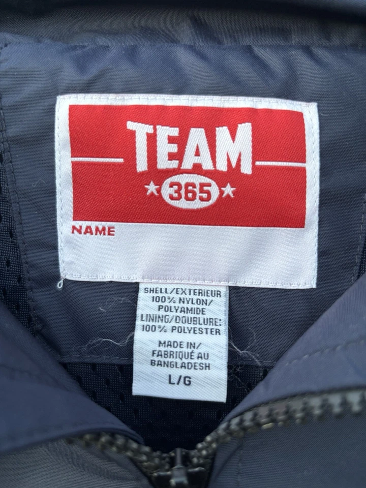 Chaqueta Cortavientos Cracker Barrel Employee Azul Marino Equipo 365 L Grande Cremallera Foto 3 de 4