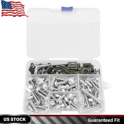 155PCS Fairing Bolts Kit Bodywork Screws For Yamaha YZF R1 98-21 YZF R6 Silver