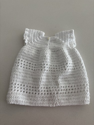 Handmade Crochet Baby Dress with bucket hat 3/6 months - Picture 4 of 6