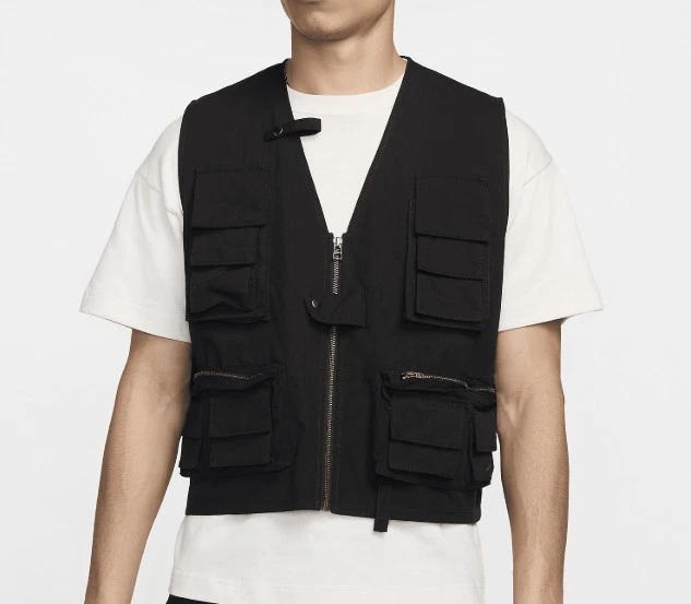 $175 Nike Life Men's Black Utility Fishing Vest Size Medium FN3214-010 NWT