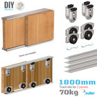 Sliding Door Track System 2 Door Gear Set For Wardrobe Ares 70 kg / 1800 mm