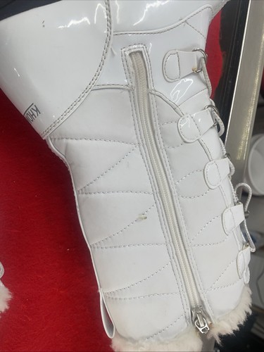 Khombu Iris Women's Winter Snow Boots With Zipper Size 5 New NWOB Faux Fur Cream - Picture 6 of 24