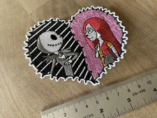 Halloween Patch Jack Skellington Sally Nightmare Before Christmas iron on patch