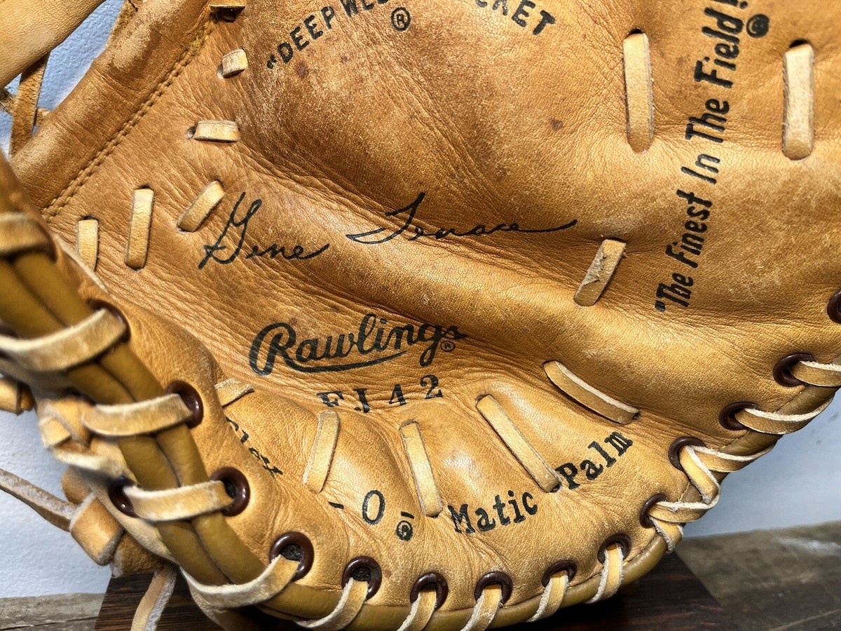 Vtg 1970s Gene Tenace Rawlings Model FJ42 Baseball Glove 1st