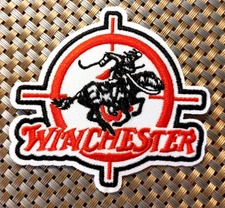 Winchester Embroidered Patch Iron-On Sew-On US ship Cowboy Hunting Rifle Gun